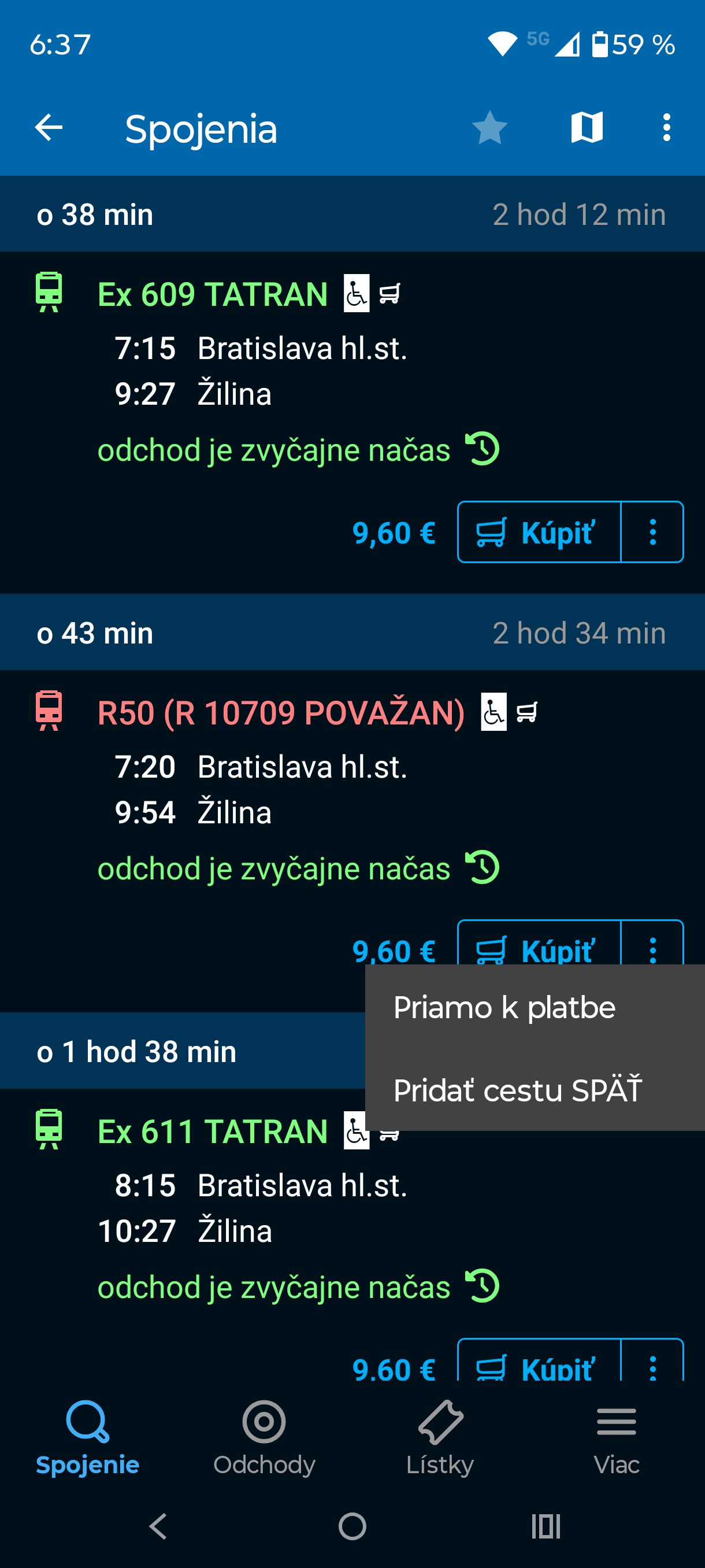 CP - spojení