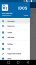 IDOS Timetables for Android - main menu
